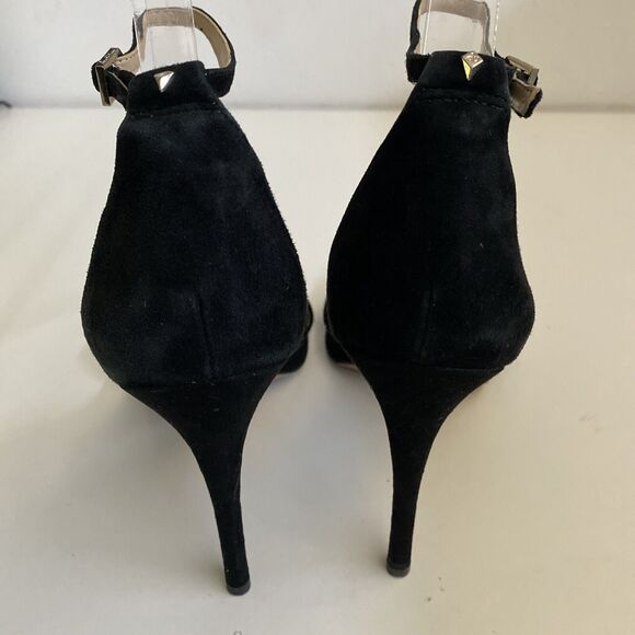 Sam Edelman Ariella Sandal Black Suede Open Toe Ankle Strap Slim Heel 10… - Picture 8 of 9